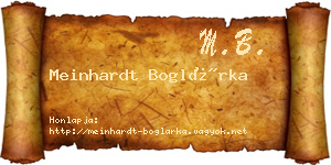 Meinhardt Boglárka névjegykártya